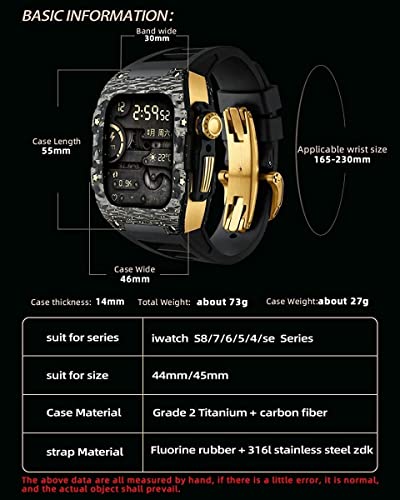Kit fibre de carbone Apple Watch anti rayures choc