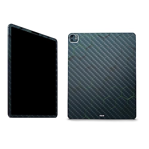 Image of MightySkins Carbon Fiber Skin Compatible with Apple iPad Pro 12.9 inch M2 6th Gen (2022) Full Wrap Kit - Acid Hex | Protective, Durable Textured Carbon Fiber Finish | Easy to Apply | Made in The USA