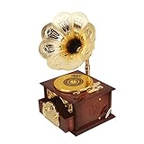 Matière: Plastique Inzopo Boîte à Musique Vintage Rétro Enfant Mécanique Design Gramophone Jouets d\'éveil