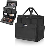 XIDIHF Double-Layer Desktop PC Tower Carrying Case, Travel Storage Bag for Computer Chassis, Keyboard, Mouse, Cables, and Accessories, Bag Only, Black