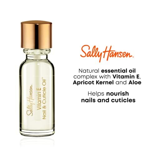 Sally Hansen Nail Treatment Vitamin E Nail & Cuticle Oil™ | Enriched with Natural Essential Oils & Vitamin E | Deeply Nourishes & Conditions Dry Nails & Cuticles 0.45 Fl Oz (Pack of 1) image 1