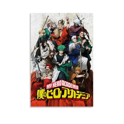 Yunneat My Poster Hero Academia Japanese Anime Manga Mha Vintage Posters for Room Aesthetic Canvas Wall Art Bedroom Decor12x18inch(30x45cm)