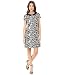 Jessica Simpson Men's Black and White Jacquard Dress with Faux Leather Collar