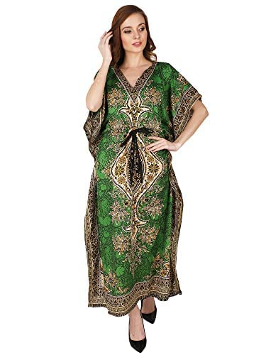 Kaftan maxi Ukal de poliéster para evitar el calor con estilo paisley