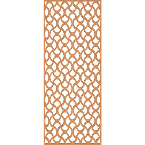 Image of Resort Decorative Pierced Fretwork Wood Wall Panels, 11 3 /8 inchW x 29 3 /8 inchH x 1 /4 inchT, Cherry