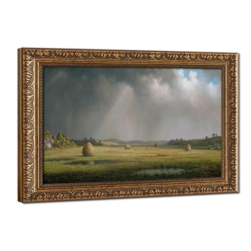 Impression sur toile Newburyport Meadows Martin Johnson Heade cadre suspendu 30x45 cm