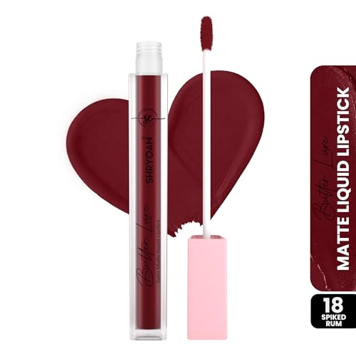 Image of Shryoan Butter Luxe Satin Matte Liquid Lipstick | Ultra Pigmented, Long-Lasting, Non-Transfer Formula, Smooth Lip Color, Weightless Finish, Silky Matte Finish (6ml) (Shade 18, Shade 18)