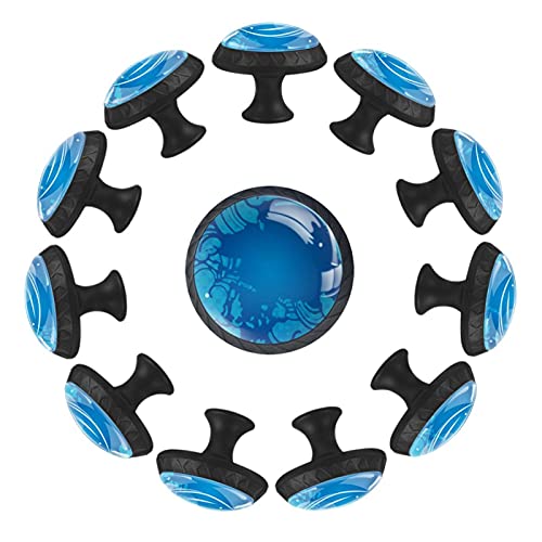 Boutons de tiroir ronds 35 mm d'une finition bleu ciel impeccable pour mobilier de crèche - 2