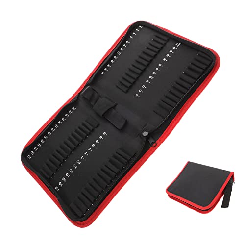 DOITOOL Toolkit Handheld Drill Pouch Bit Black Carrying Storage Case Small Bag Bits Tool Driver Cloth Carrier Zipper for Drills