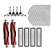 Bnwoinb Ensemble de 18 PièCes pour Bot L10 Kits de PièCes D'Aspirateur Robotique DéTachable Brosse Principale Filtres LatéRaux Vadrouille Chiffon