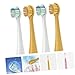 FRCOLOR 4pcs Replacement Electric Toothbrush Soft Brush for Electric Toothbrush Compatible Snap Handles for Boys and Girls Options