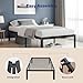 Simple Deluxe Twin Size Bed Frame, 14 Inch Platform Bed No Box Spring Needed, Sturdy Metal Bed Frame Twin Size, Storage Space Under The Bed Heavy Duty Frame Bed, Black