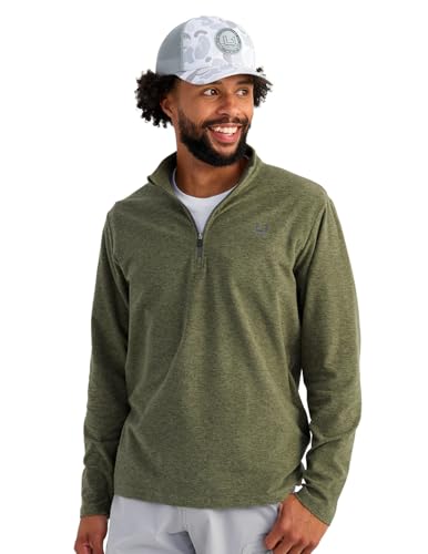 HUK Men's Leeward Lightweight Fleece 1/4 Zip, Warm and Comfortable Pullover for Fishing and Outdoor Activities
