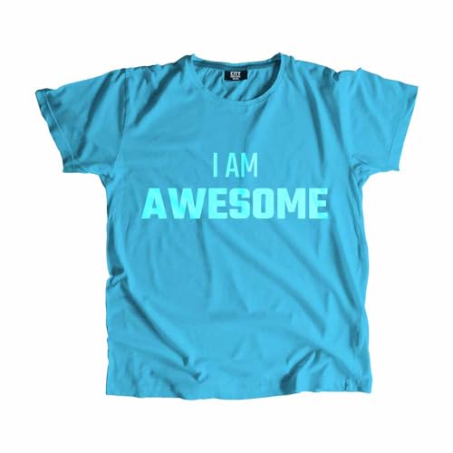 T-shirt respirant bleu ciel I AM Awesome contre la chaleur estivale