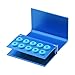4PC Burs Holder Block Disinfection Box Aluminium Autoclave Unit 10 Holes Blue