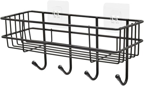 Image of Worthy Shoppee Bathroom Organizer Without Drill | GI Steel Self Adhesive Bathroom Shelf for Wall | Rustproof Wall Mounted Bathroom Stand for Shampoo, Soap & Accessories