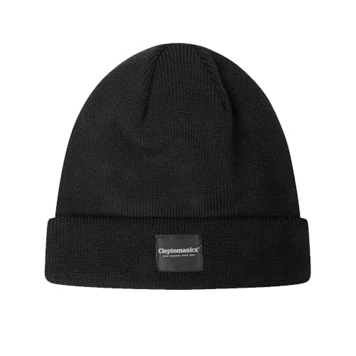 Cleptomanicx Mono Color Black Beanie - Bonnet Noir - Taille Unique