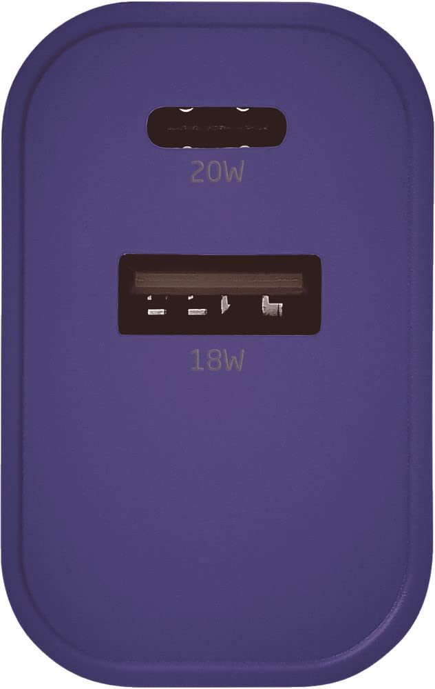 Go Travel Worldwide USB-A & USB-C Mains Charger (Ref 576.101), Purple - Image 4