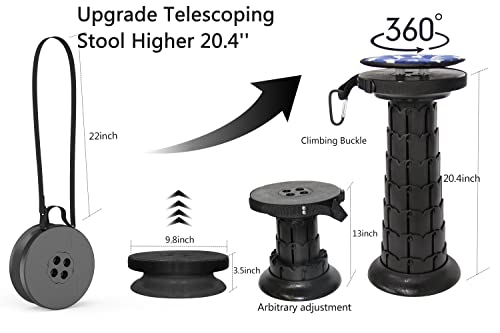 image for ALEVMOOM 2025 Upgraded XXL Collapsible Stool with Cushion 20.4