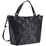❤Klassische geometrische Tasche: Im Gegensatz zur Luminous Handtasche passt diese mattschwarze Handtasche gut zu jedem Outfit zu jeder Gelegenheit, wie z.B. Work Dating und Parties.