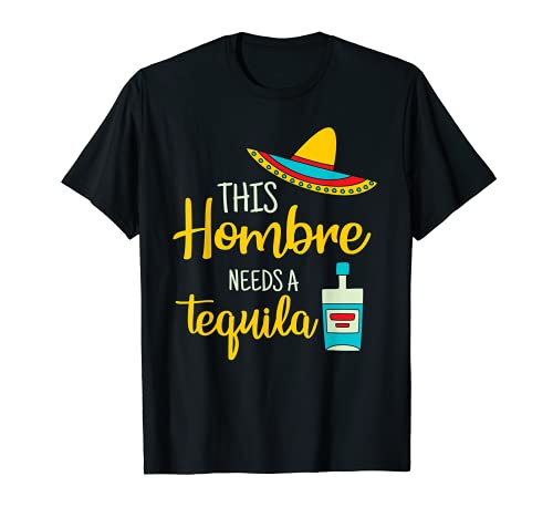 Hombre Tequila Fiesta Mexicana Divertido Cinco de Mayo Camiseta