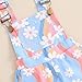 Karesoull Summer Toddler Little Girl Suspenders Floral Strap Shorts Jumpsuits Kids Clothes (Daisy Blue, 12-18 Months)
