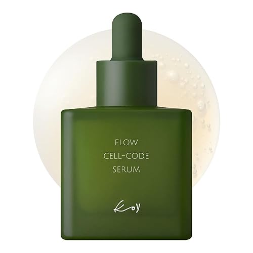 KOY Flow Cell-Code Serum - Suero facial de regeneración de la piel, Crithmum Maritimum(Rock Samphire), agua de rosas, agua de oxígeno para