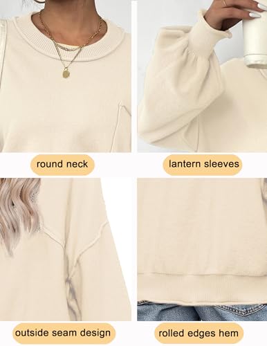 Image of Zeagoo Sweaters for Women 2025 Trendy Fall Fashion Oversized Lantern Long Sleeve Knitted Pullover Tops Outfits
