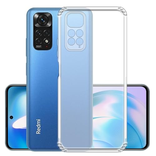 Image of Amazon Brand-Solimo Anti Dust Plug Mobile Cover (Soft & Flexible Back case), for Mi Redmi Note 11 / Redmi Note 11S (Transparent)
