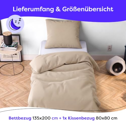 Wolkenfeld Mikrofaser Bettwäsche 135x200 cm – Kuschelig Weich, Bügelfrei & Doppelt Gebürstet – Oeko-TEX Bettwäsche-Sets… – Ansicht 4