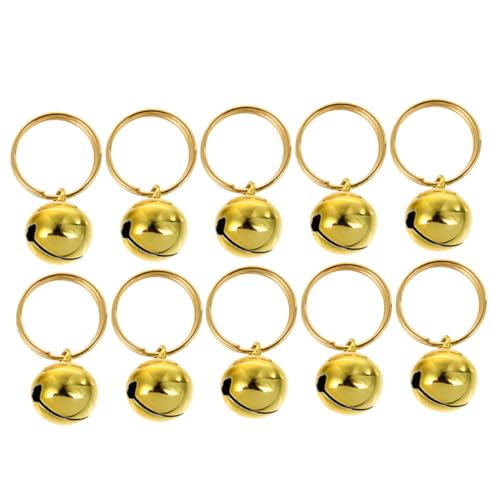 TOYANDONA 10 Stück Kleine Goldfarbene Edelstahl Halsbandglöckchen für Hunde und Katzen mit...
