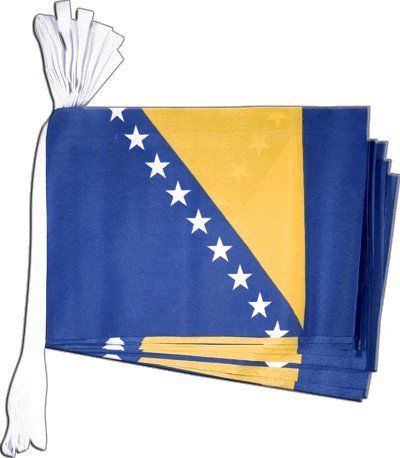 Guirlande drapeau Bosnie-Herzégovine 5,9 m fanion fête pays