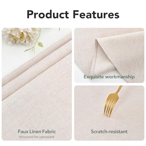 Nappe en faux lin de style rustique NEWISHER pour une décoration de table soignée - 5