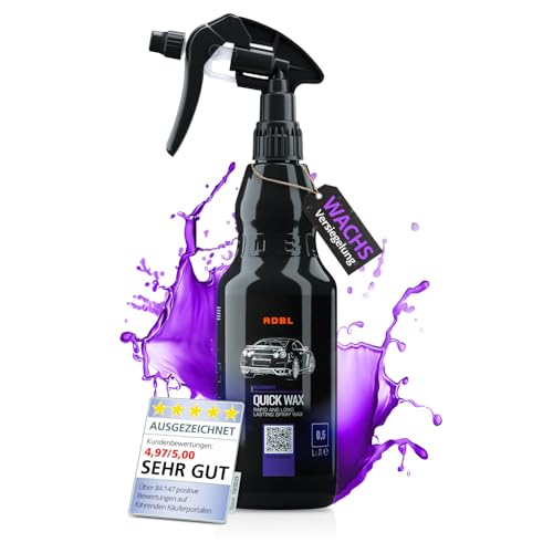 ADBL Quick Wax (500ml) Premium Sprühversiegelung - Extremer Glanz mit Abperleffekt - Schneller & einfacher Lackschutz - Auto Versiegelung, Wachsversiegelung, Lackversiegelung, Schnellversiegelung
