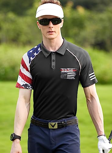 Mainfini Polo Patriótico Negro para Hombre miniatura 2