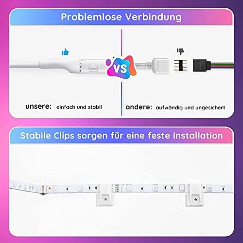 Govee zmieniająca kolory taśma LED RGB z pilotem zdalnego sterowania, 12 V, 5 m