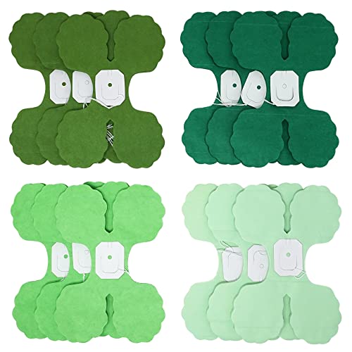 3D Hanging Party Garland Streamers & Photo Backdrop, Tissue Paper Four Leaf Design, 12-Pack (Jungle Green Combo) #TOP3