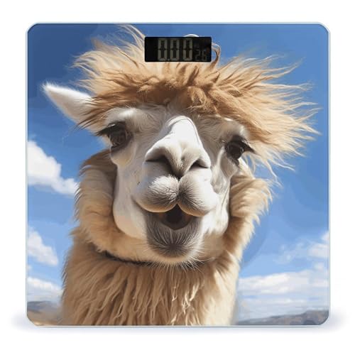 Báscula digital de baño con vidrio templado y pantalla LCD miniatura 1