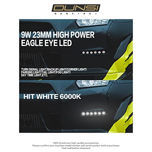10 pares lámparas LED Eagle Eye 9W 6500K blanco xenón miniatura 7