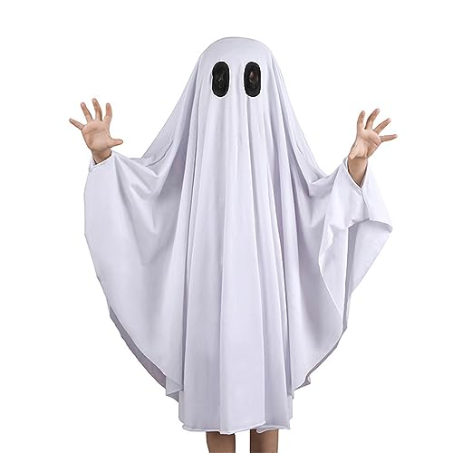 Kids Ghost Cape Mantle Boys Girls Halloween 𝐂ostume Cute 