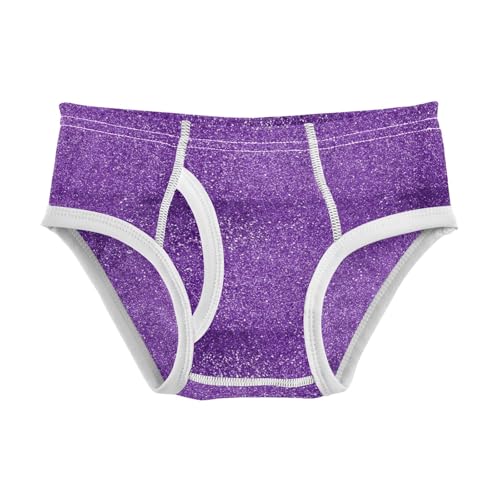 Boys' Exclusive Briefs Toddler Underwear 95% Combed Cotton Boxerbriefs 2T Glittery Purple Pattern 81