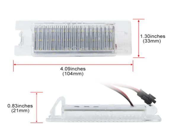 Car Passion Kit luci led targa compatibile con Fiat Alfa Romeo Opel posteriori canbus NO ERRORE 18 SMD 6000K luce bianco ghiaccio placchetta lampada ricambio (Alfa Romeo - Fiat - Opel)