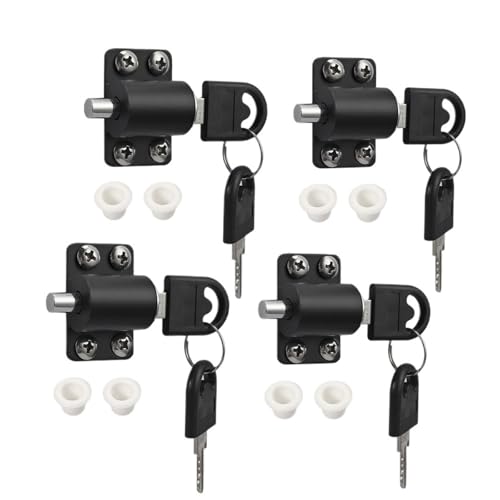 4Pcs Silver Sliding Patio Door Catches Set Window Bolt Security Lock Sliding Patio Door Catch Safety Lock