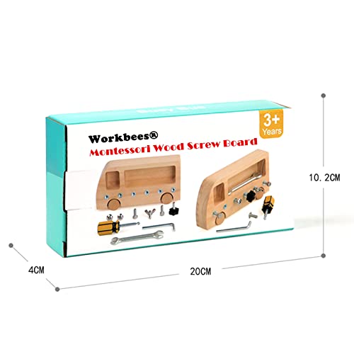 Tavola per Cacciavite Montessori Legno Autobus