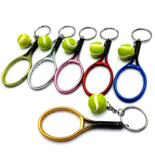 Porte-clés mini raquette de tennis lot de 30 pièces cadeau pour invités et fans de sport