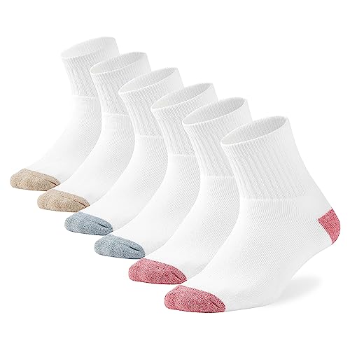 Image of WANDER Womens Ankle Socks Full Cushioned Cotton Socks 6 Pairs Anti-blister Quarter Athletic Socks 7-10 /10-13