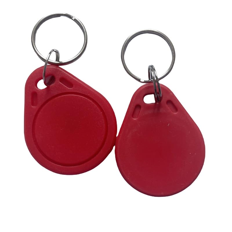 Lot De 5 Porte-clés RFID Réinscriptibles - Fréquence 13,56 MHz - Noir - Personnalisables Pour Accès, Identification, Etc.