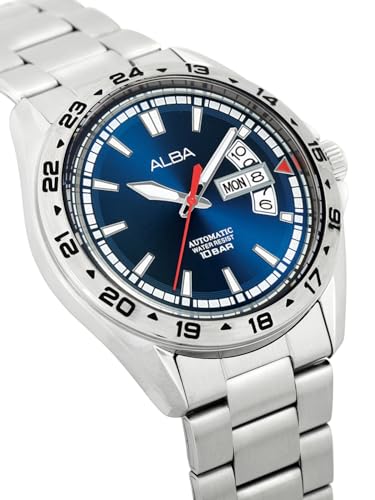 ALBA Stainless Steel Men Analog Wristwatch Al4475X1, Blue Dial, Blue Band - Image 3