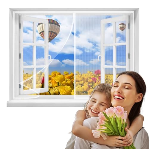 Mosquitera magnética de ventanas 105x110 con cierre automático manos libres 2