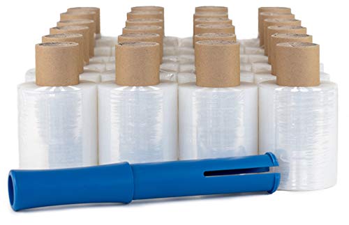 Viva Lot de 40 rouleaux de film d'emballage avec 1 dévidoir Transparent 100 mm x 150 m